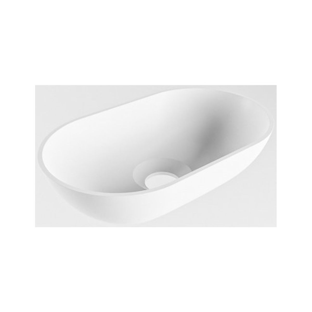 POOLE håndvask 30 x 18 cm Solid surface - Talkum