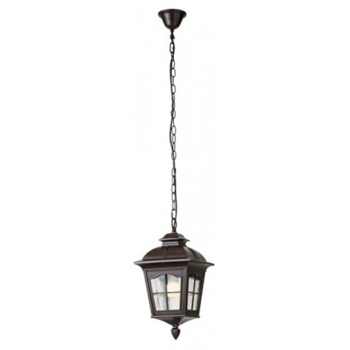 YORK Loftlampe i aluminium og glas H46,2 - 158,7 cm 1 x E27 - Antik mørkebrun