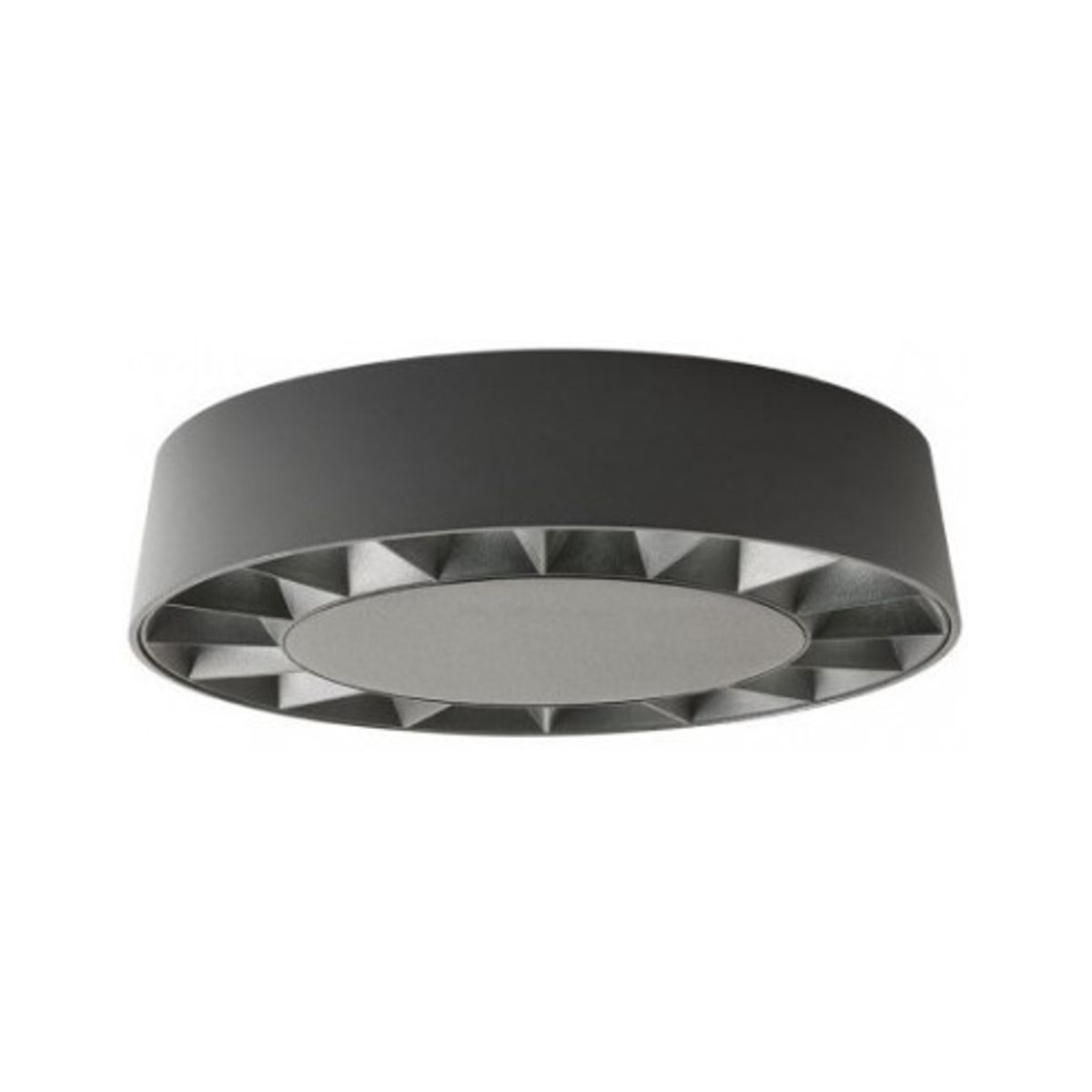 OKU Loftlampe i aluminium og polycarbonat Ø17,6 cm 1 x 14W SMD LED - Mat mørkegrå