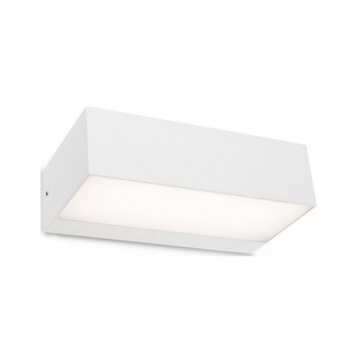 LIMA Væglampe i aluminium og glas B20,7 cm 1 x 9W SMD LED - Mat hvid