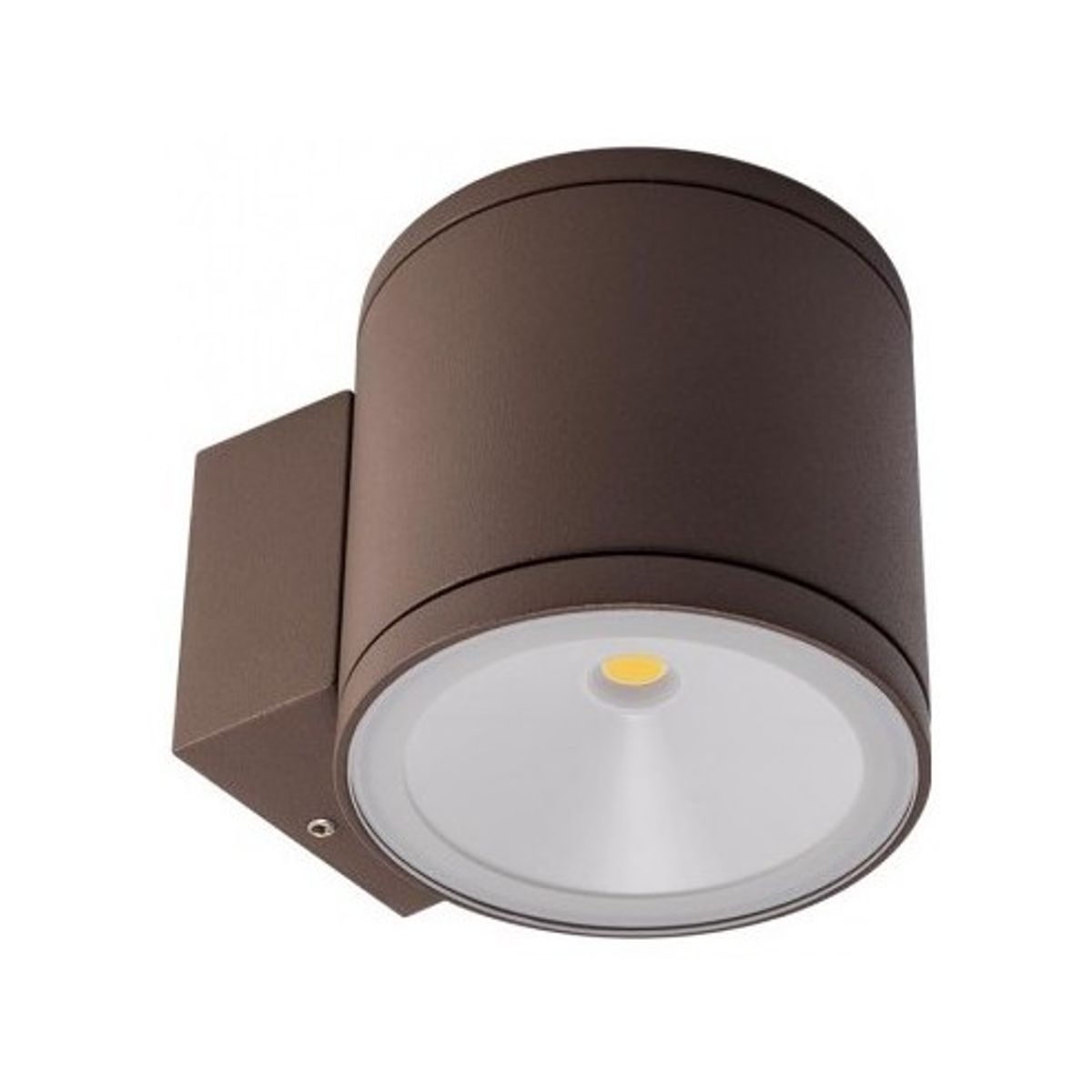 ETA Væglampe i aluminium og glas H8,6 cm 1 x 6W COB LED - Mat mørkebrun