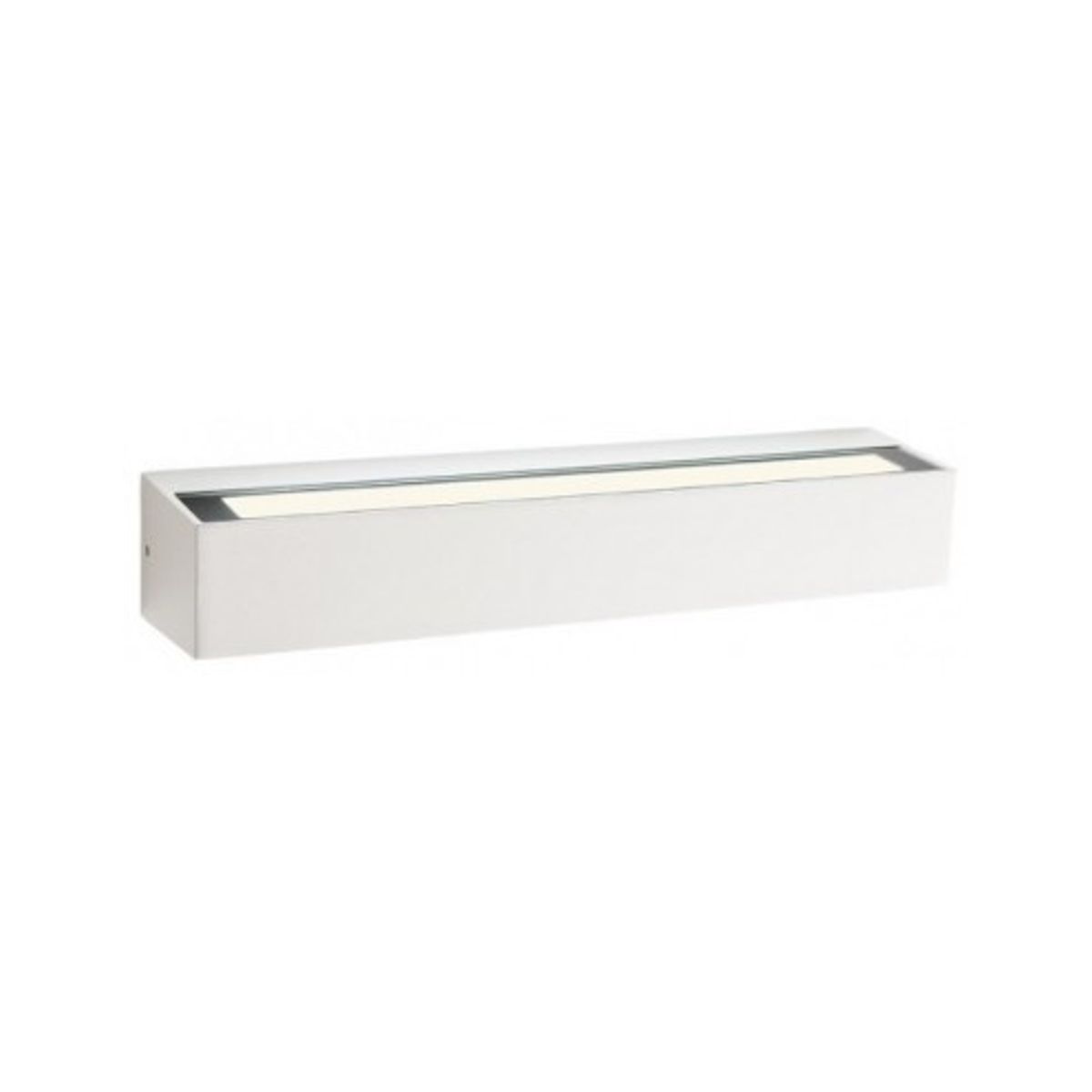 AROOS Up-Down Væglampe i aluminium og glas B38 cm 1 x 21W SMD LED - Mat hvid