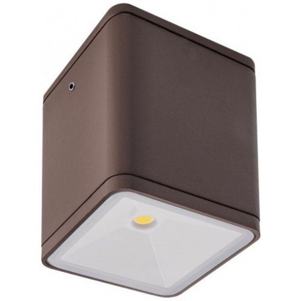 BETA Påbygningsspot i aluminium 9 x 9 cm 1 x 6W COB LED - Mat mørkebrun