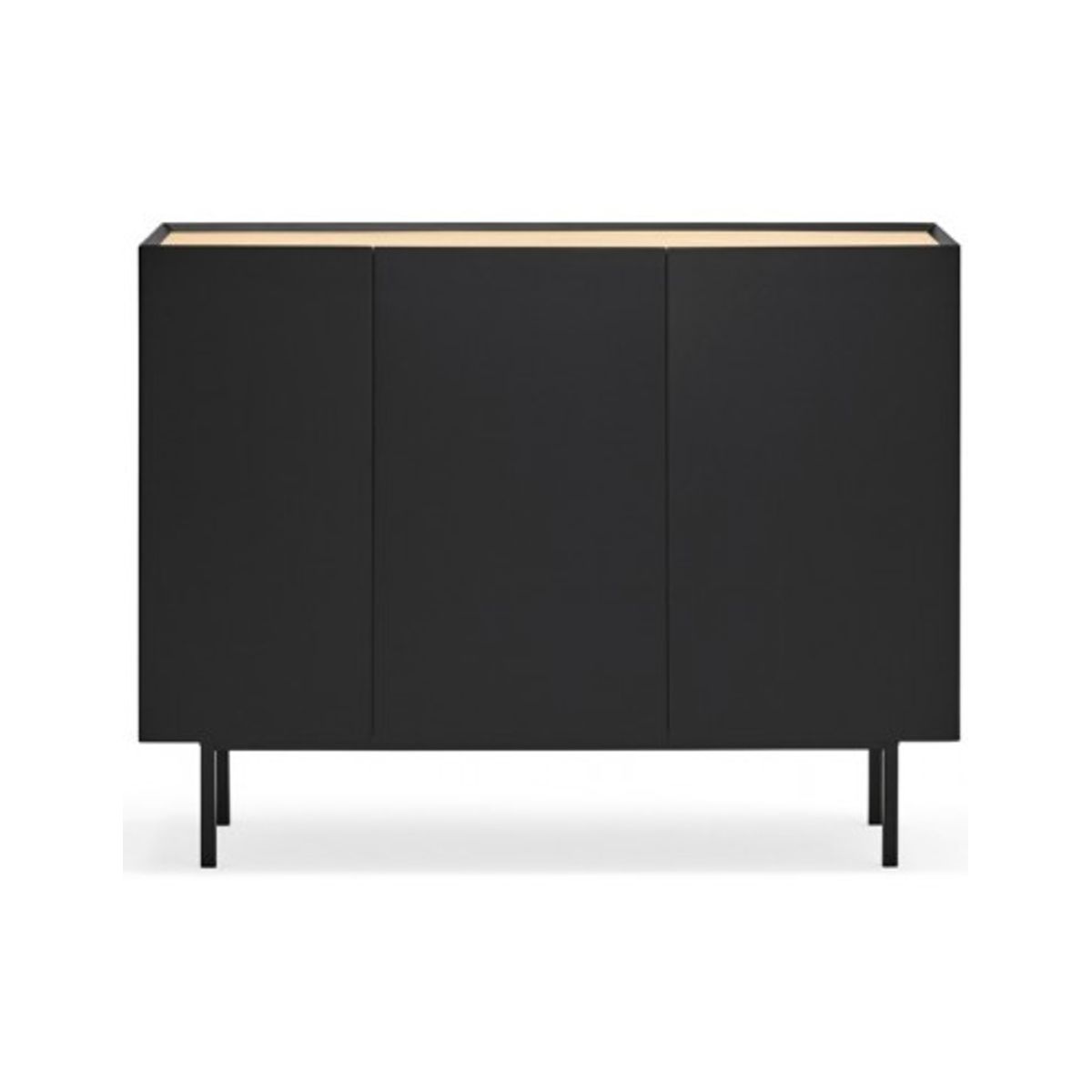 Arista sideboard i metal og mdf finér B110 cm - Sort/Eg