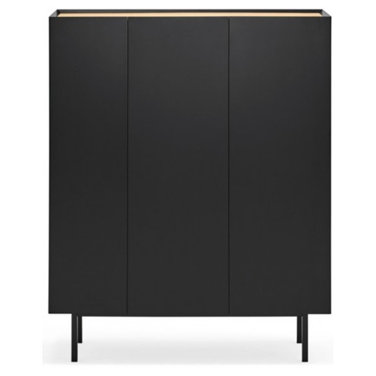 Arista highboard i metal og mdf finér B95 cm - Sort/Eg