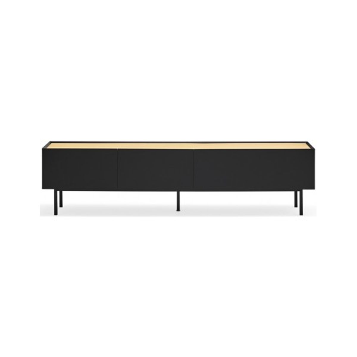 Arista TV Bord i metal og mdf finér B180 cm - Sort/Eg