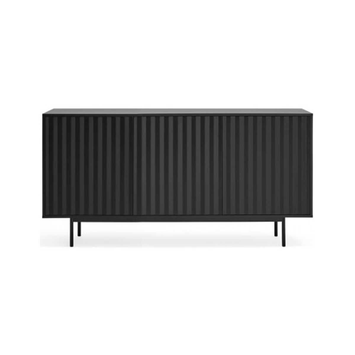 Sierra sideboard i metal og mdf finér B159 cm - Sort/Sort