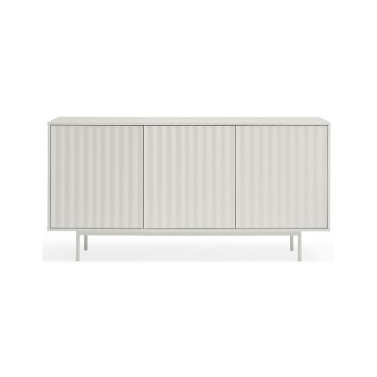 Sierra sideboard i metal og mdf finér B159 cm - Hvid/Hvid