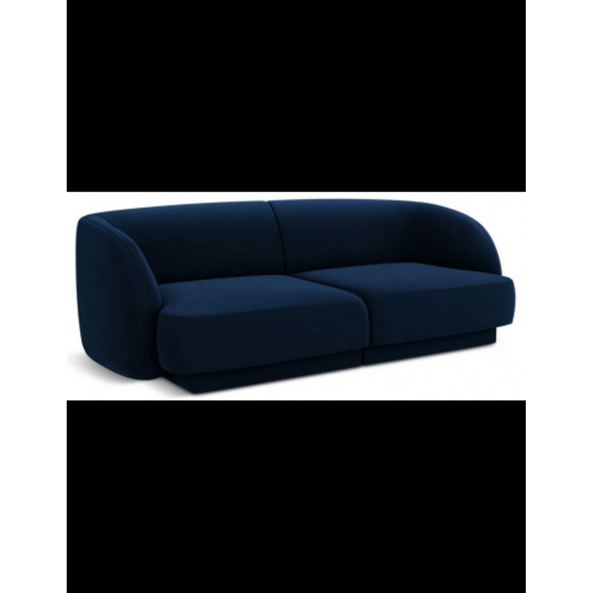 Miley 2-personers sofa i velour B184 x D85 cm - Blå