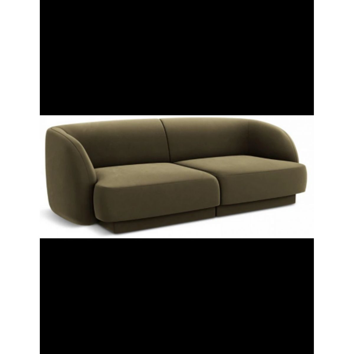 Miley 2-personers sofa i velour B184 x D85 cm - Grøn