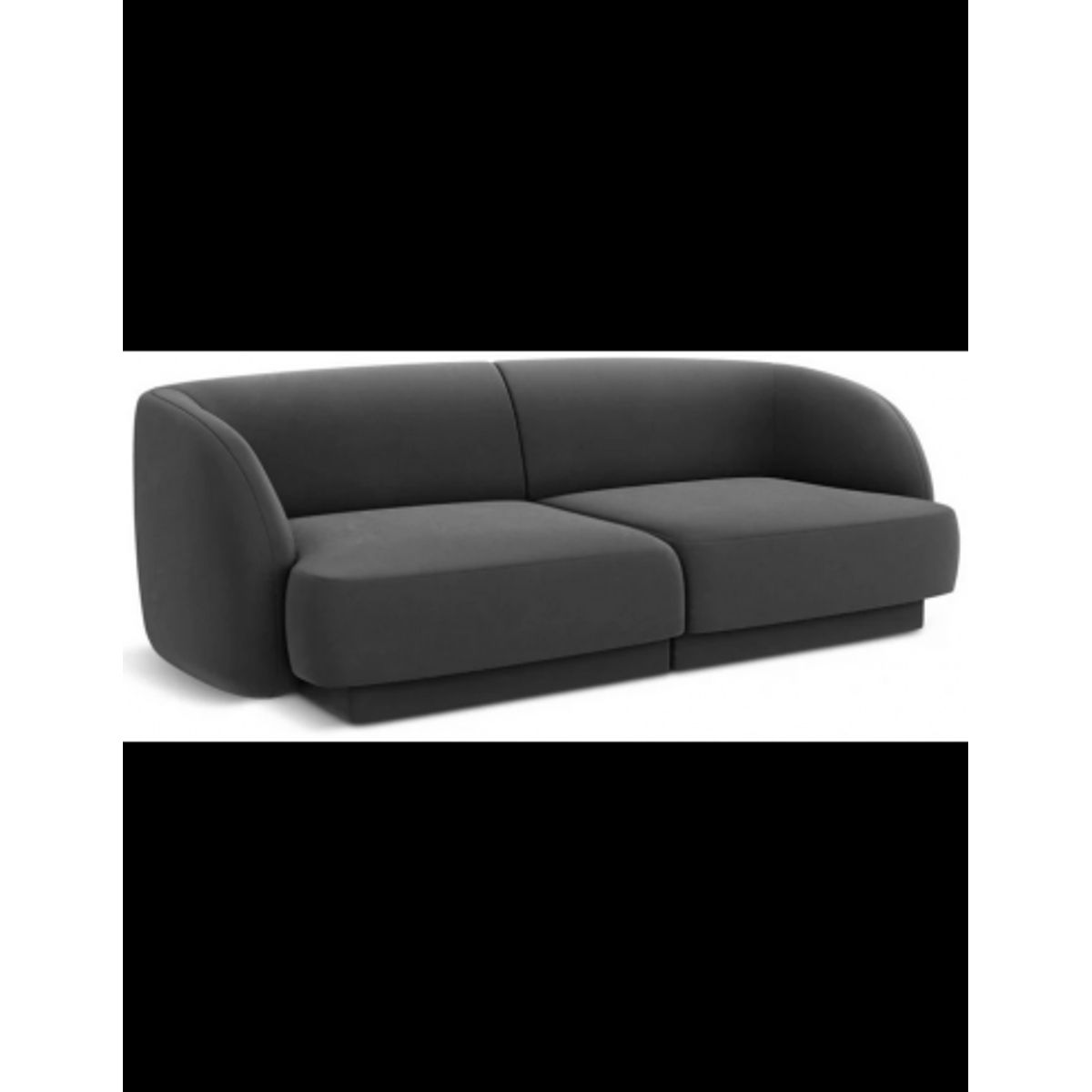 Miley 2-personers sofa i velour B184 x D85 cm - Grå