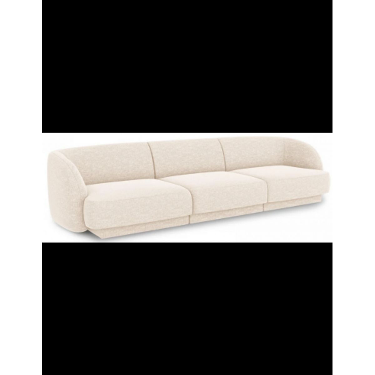 Miley 3-personers sofa i chenille B259 x D85 cm - Lys beige