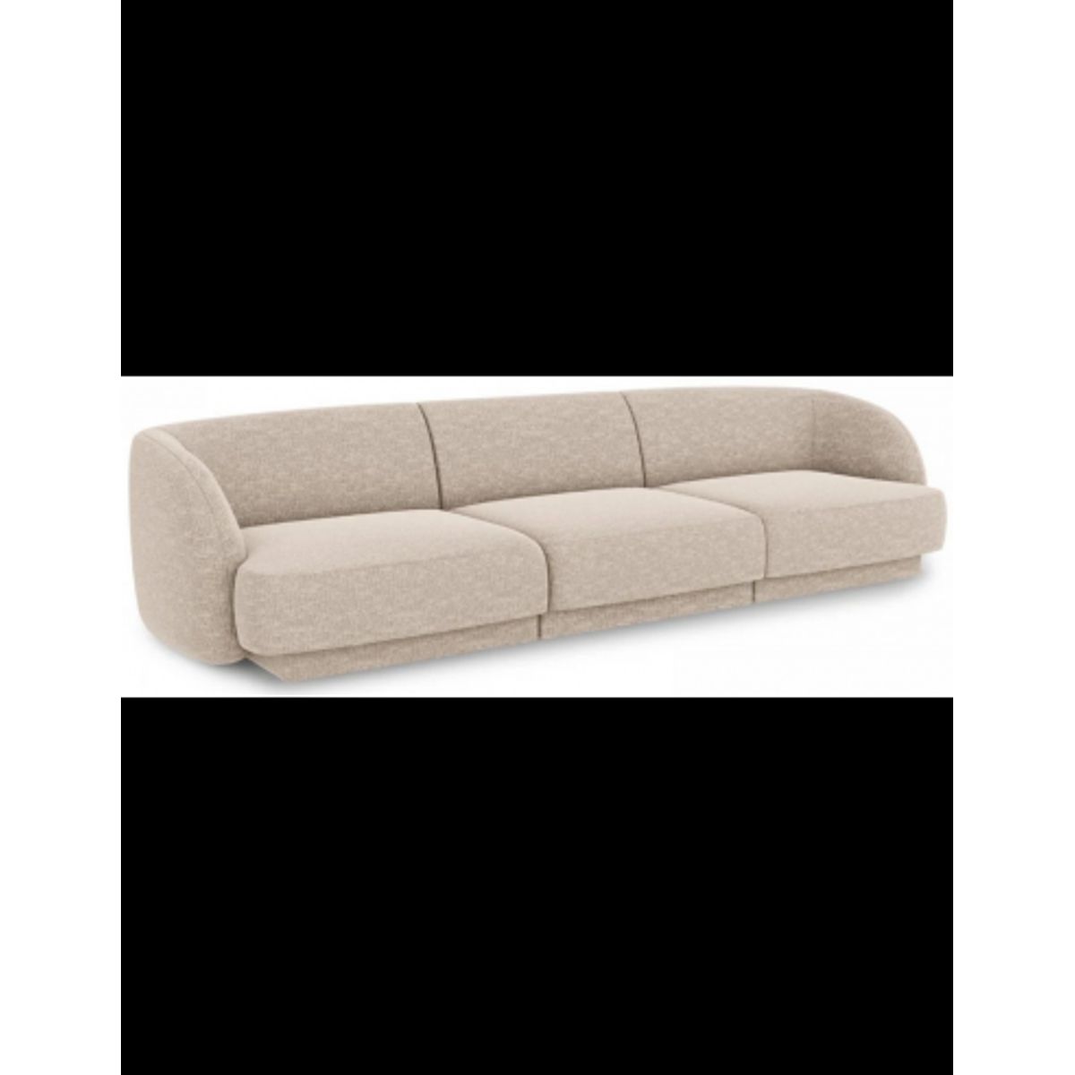 Miley 3-personers sofa i chenille B259 x D85 cm - Beige