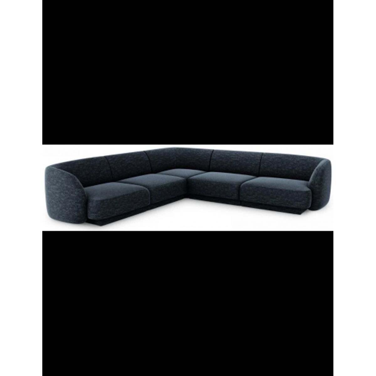 Miley hjørnesofa i chenille B252 x D252 cm - Blå