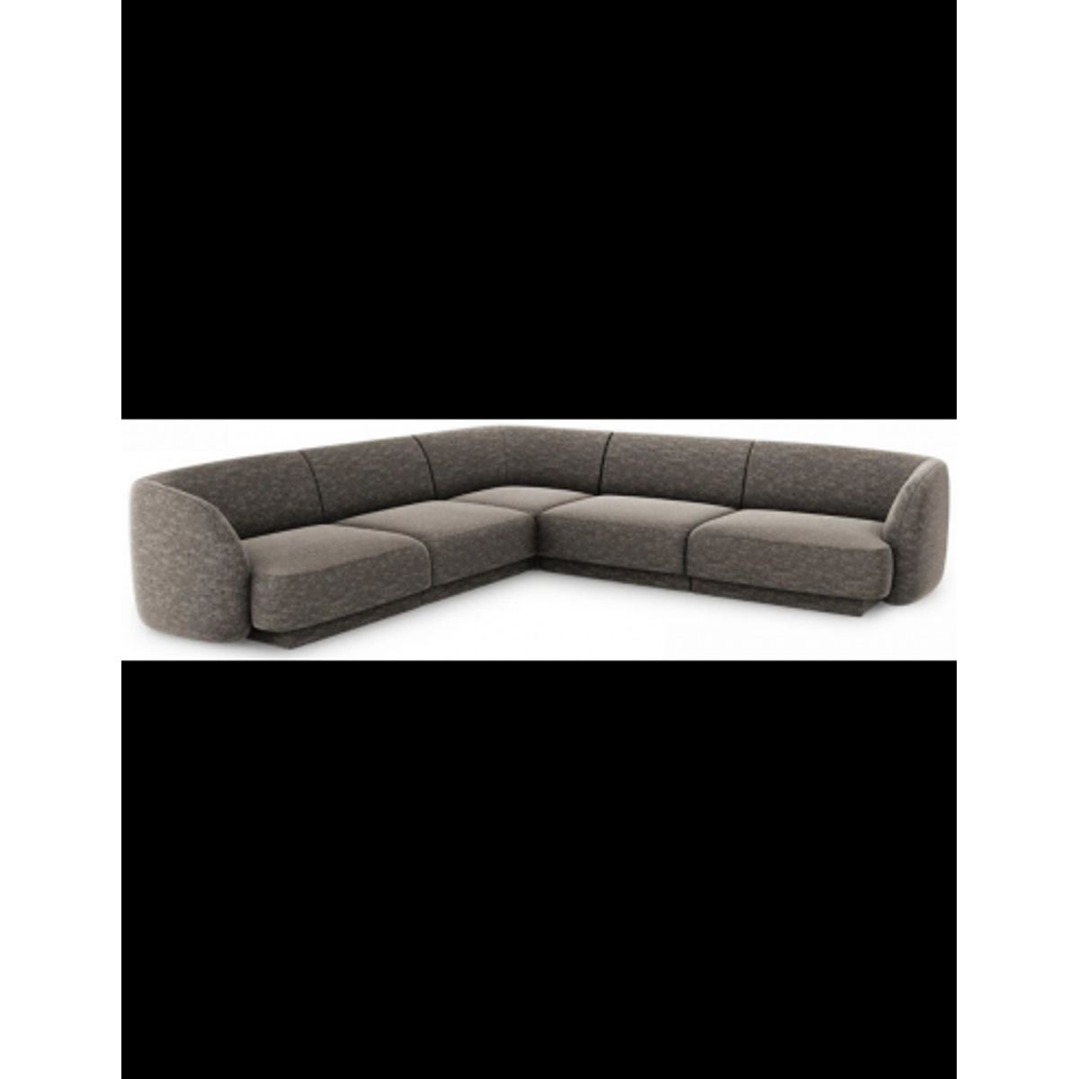 Miley hjørnesofa i chenille B252 x D252 cm - Grå