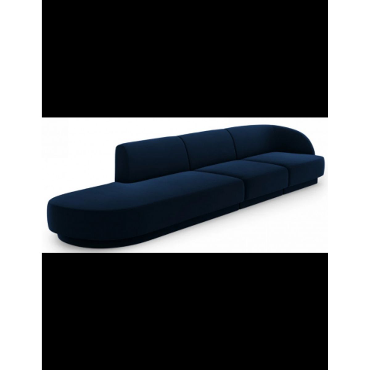 Miley venstrevendt chaiselong sofa i velour B302 x D85 cm - Blå