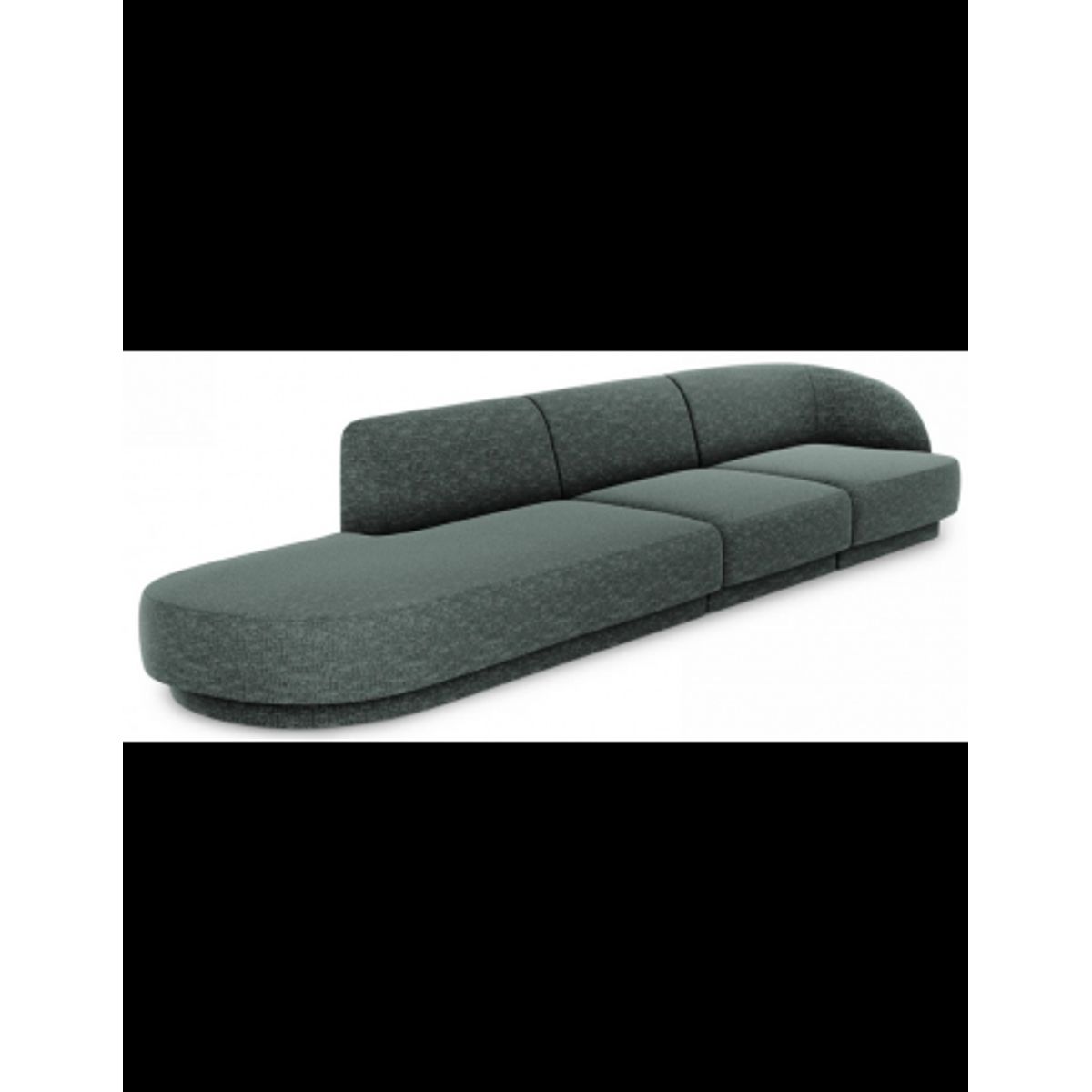 Miley venstrevendt chaiselong sofa i chenille B302 x D85 cm - Petrolium