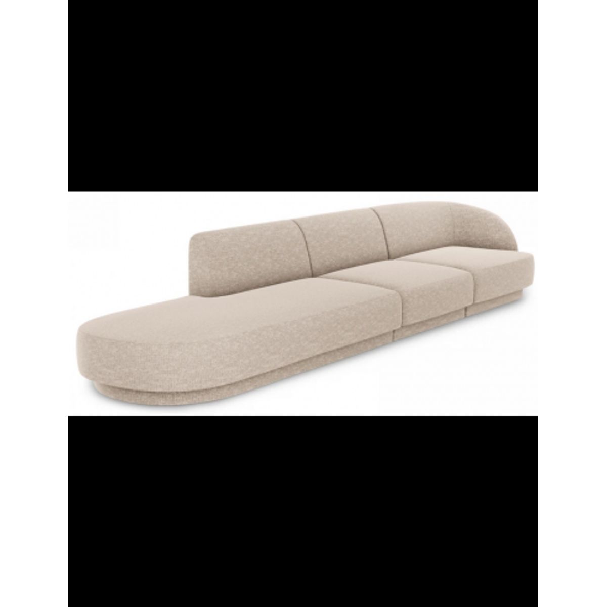 Miley venstrevendt chaiselong sofa i chenille B302 x D85 cm - Beige