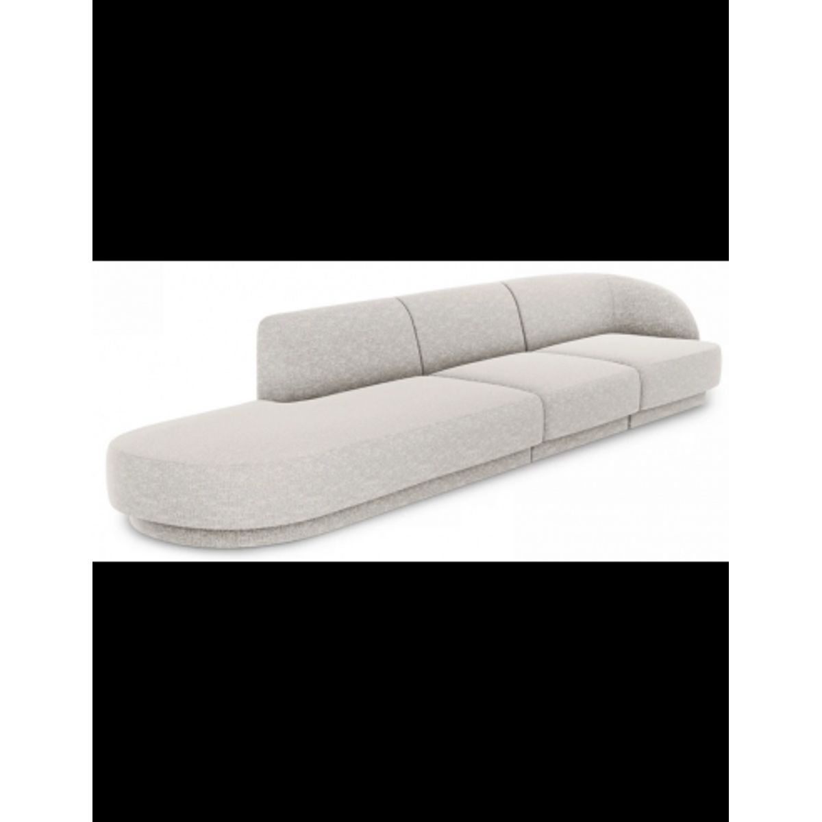 Miley venstrevendt chaiselong sofa i chenille B302 x D85 cm - Lysegrå