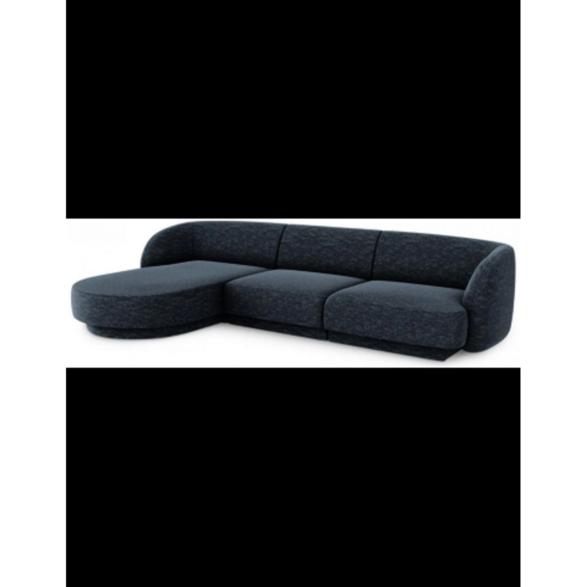 Miley venstrevendt chaiselong sofa i chenille B259 x D155 cm - Blå