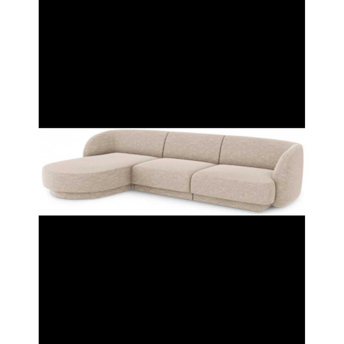 Miley venstrevendt chaiselong sofa i chenille B259 x D155 cm - Beige