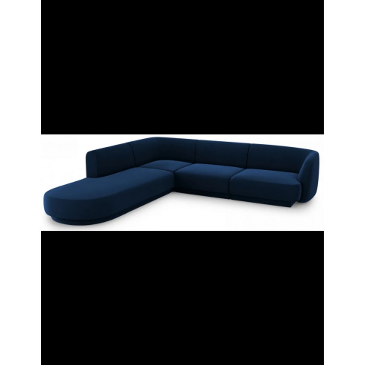 Miley venstrevendt chaiselong sofa i velour B252 x D220 cm - Blå