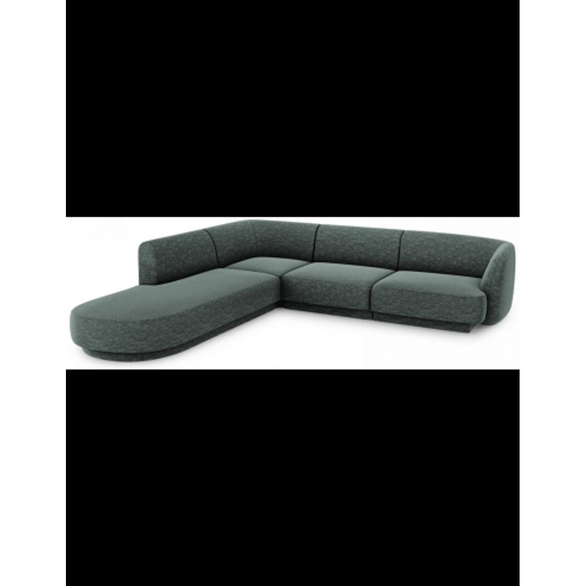 Miley venstrevendt chaiselong sofa i chenille B252 x D220 cm - Petrolium