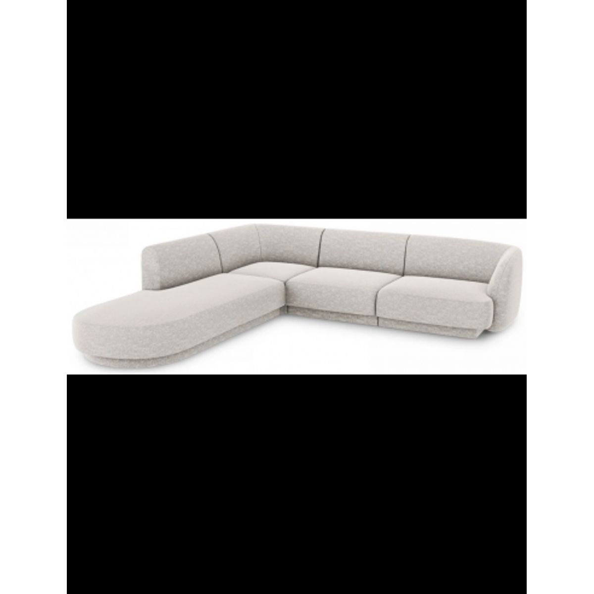 Miley venstrevendt chaiselong sofa i chenille B252 x D220 cm - Lysegrå