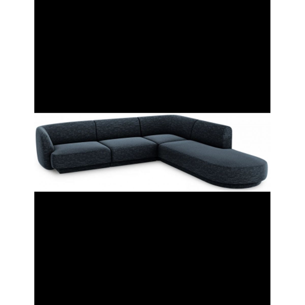 Miley højrevendt chaiselong sofa i chenille B252 x D220 cm - Blå