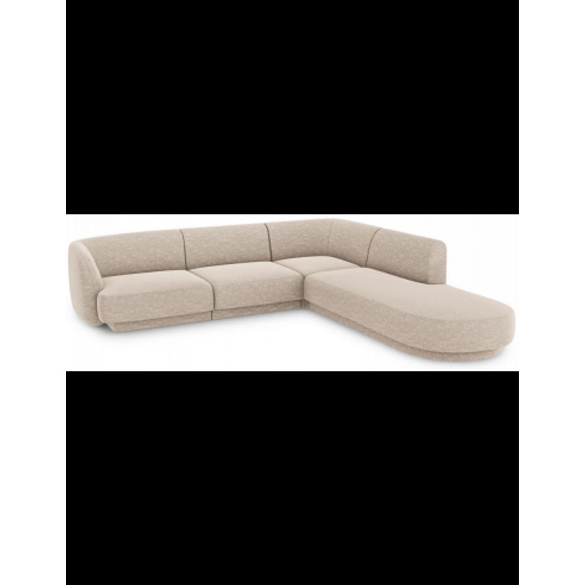 Miley højrevendt chaiselong sofa i chenille B252 x D220 cm - Beige