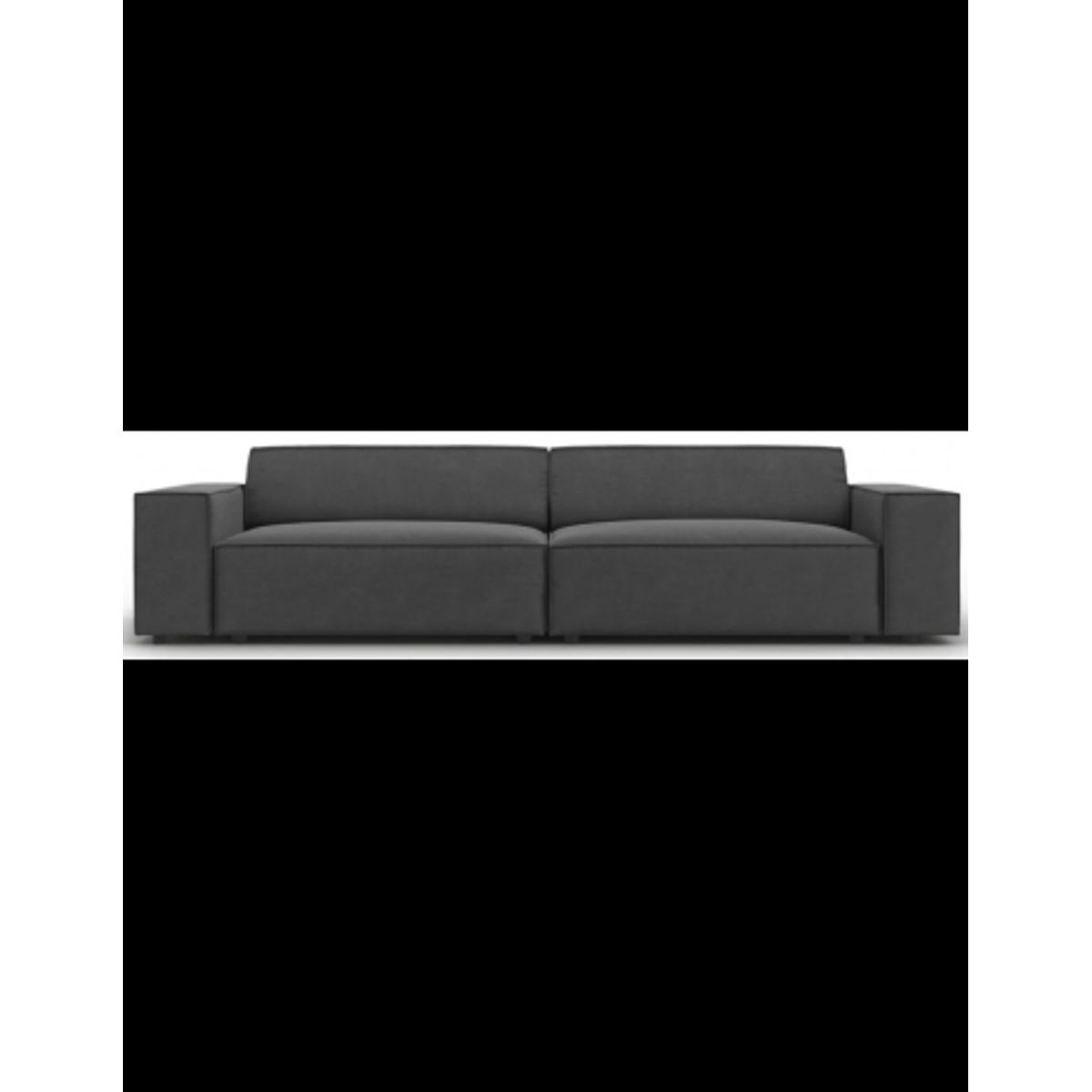 Jodie 4-personers sofa i velour B244 x D102 cm - Sort/Grå