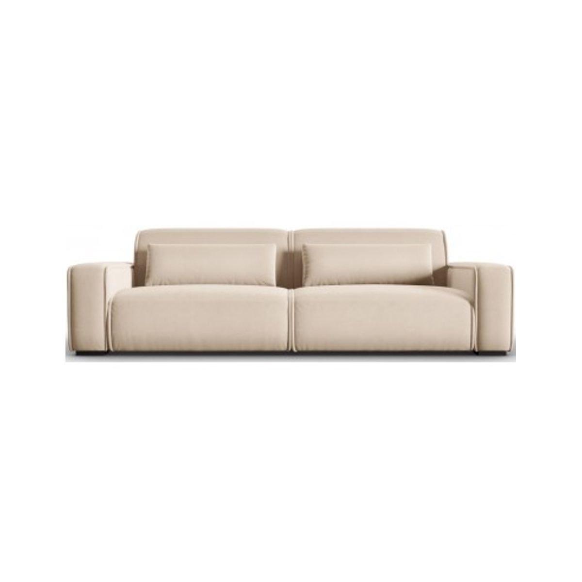 Lina 4-personers sofa i velour B248 cm - Lys beige