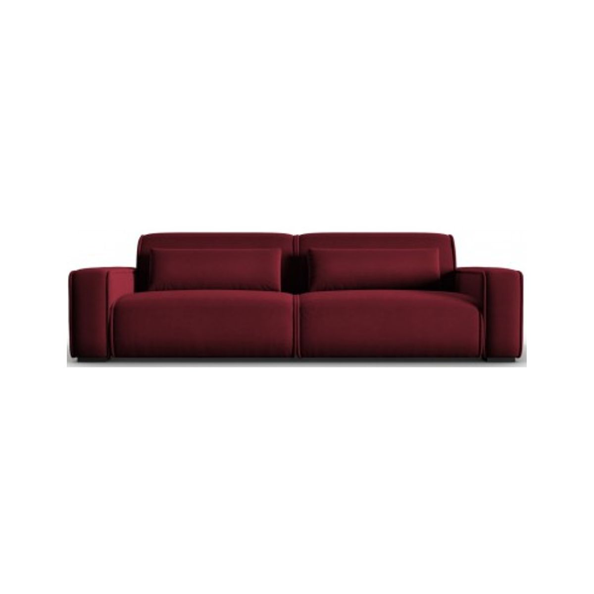 Lina 4-personers sofa i velour B248 cm - Bordeaux