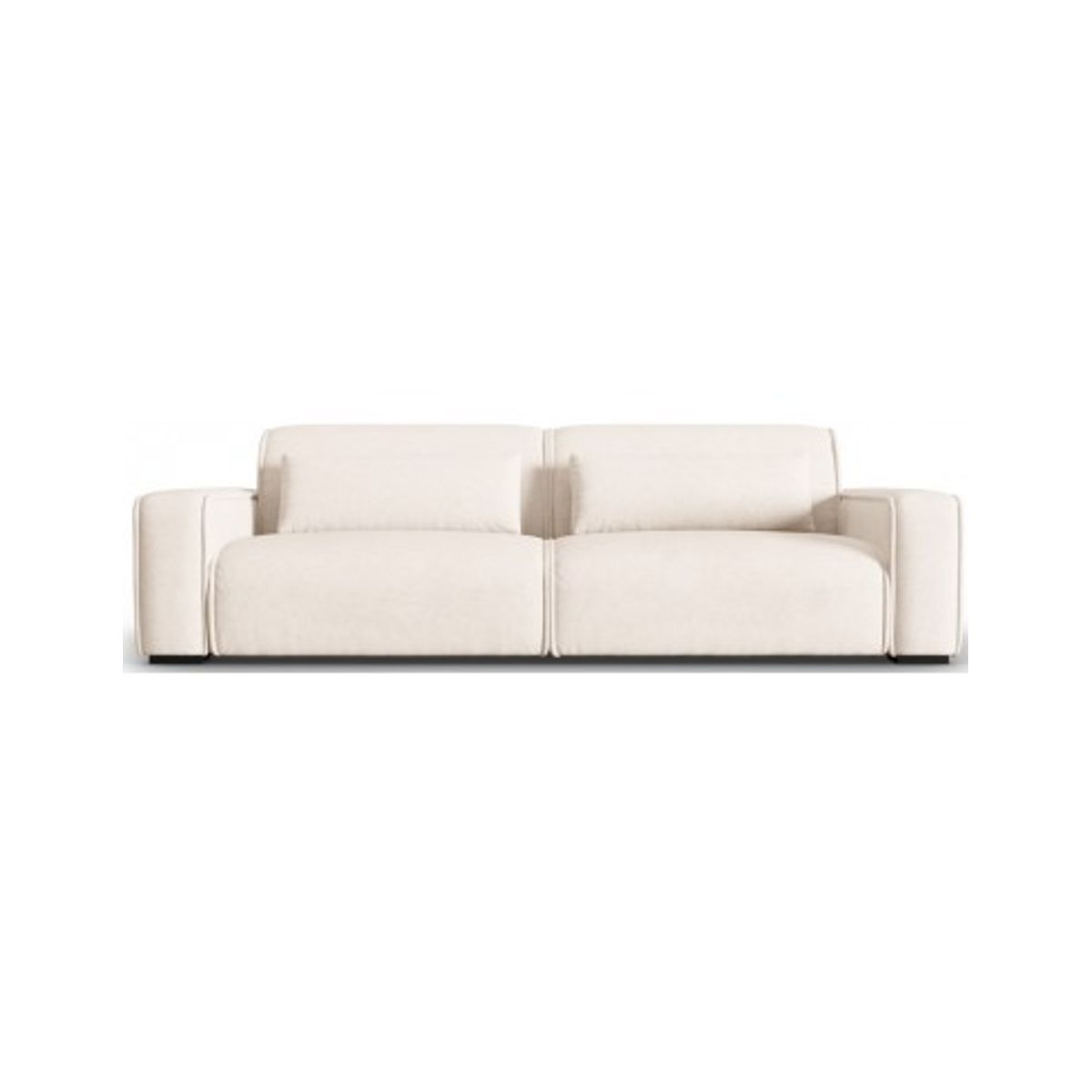 Lina 4-personers sofa i polyester B248 cm - Lys beige