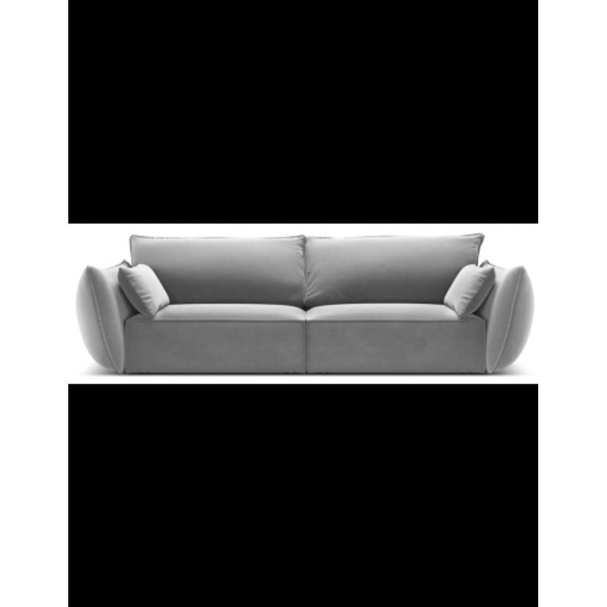 Kaelle 3-personers sofa i velour B208 cm - Grå