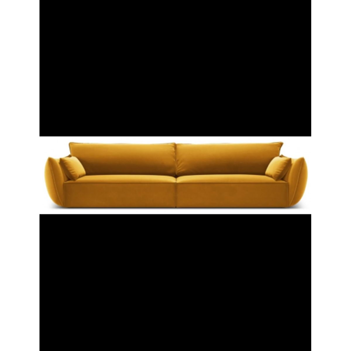 Kaelle 4-personers sofa i velour B248 cm - Gul