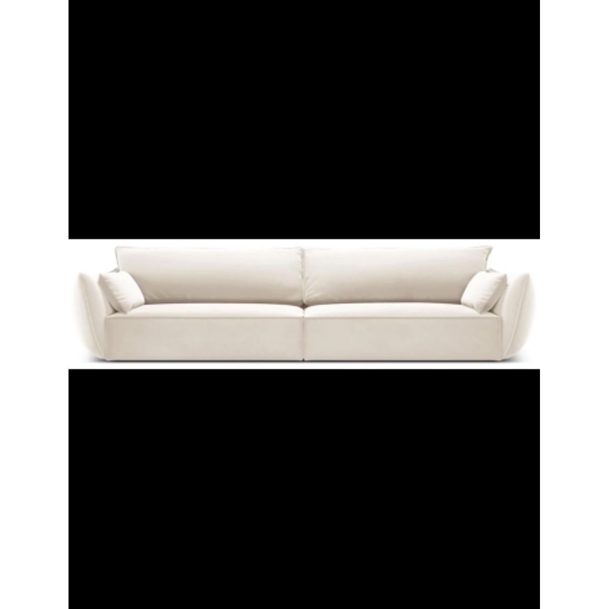 Kaelle 4-personers sofa i velour B248 cm - Lys beige