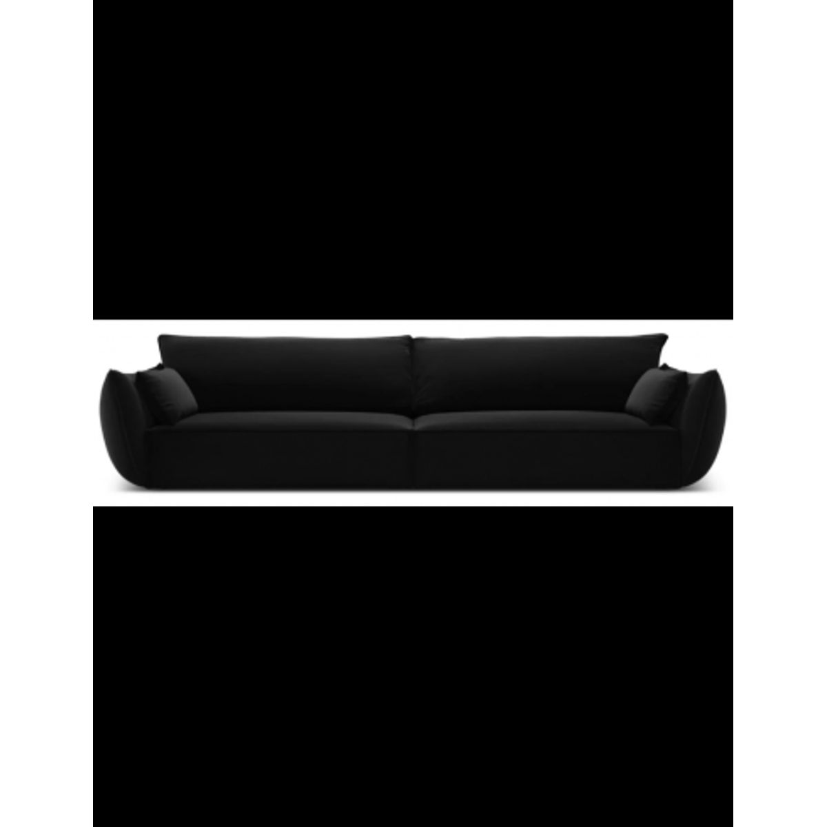 Kaelle 4-personers sofa i velour B248 cm - Sort