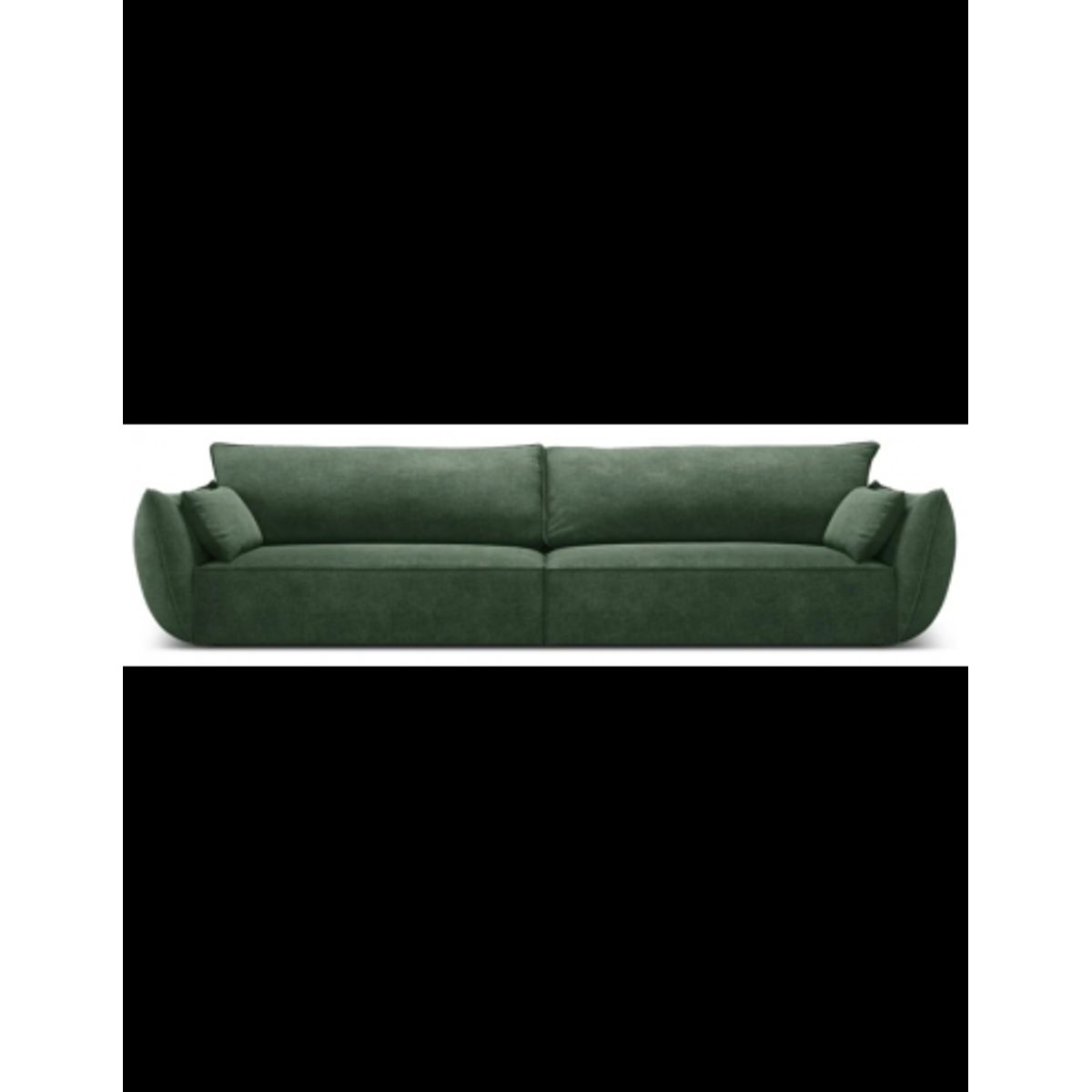 Kaelle 4-personers sofa i chenille B248 cm - Flaskegrøn