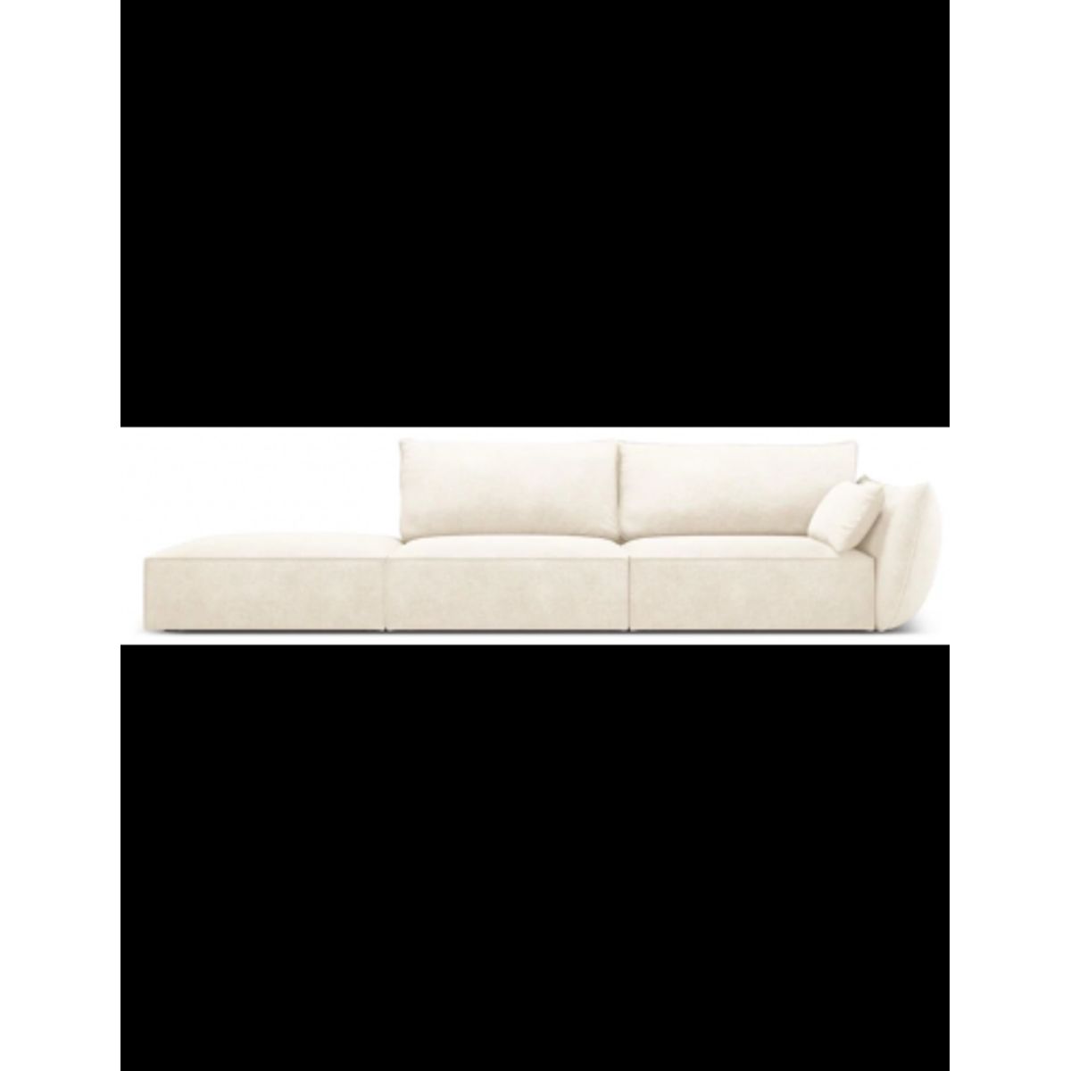 Kaelle venstrevendt 4-personers sofa i chenille B286 cm - Lys beige