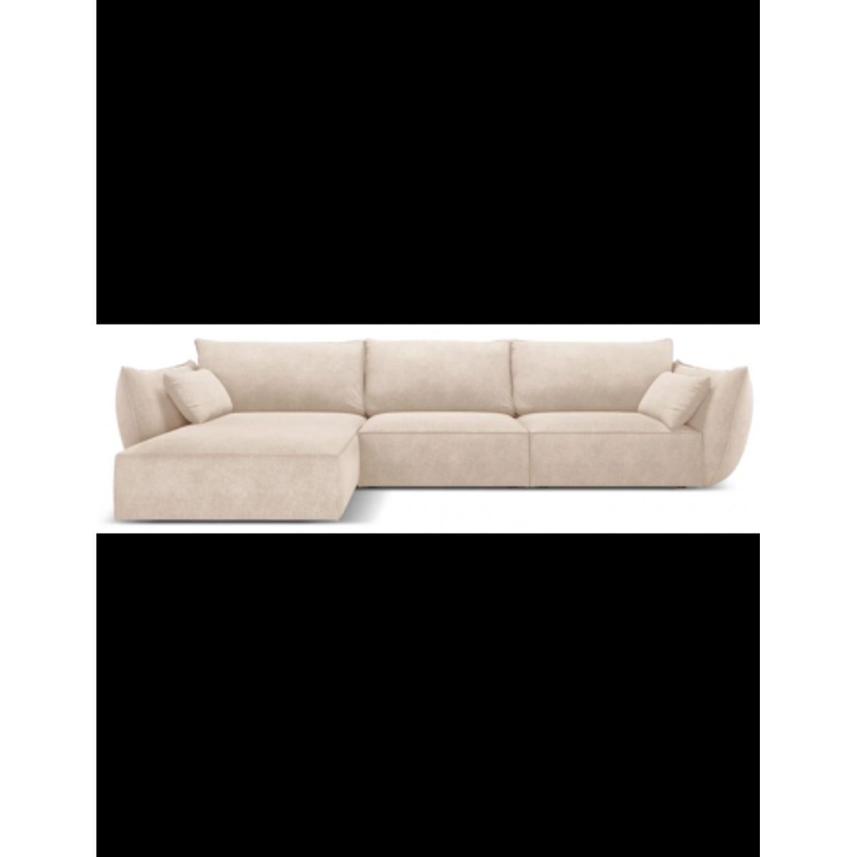 Kaelle venstrevendt chaiselongsofa i chenille B308 x D171 cm - Beige