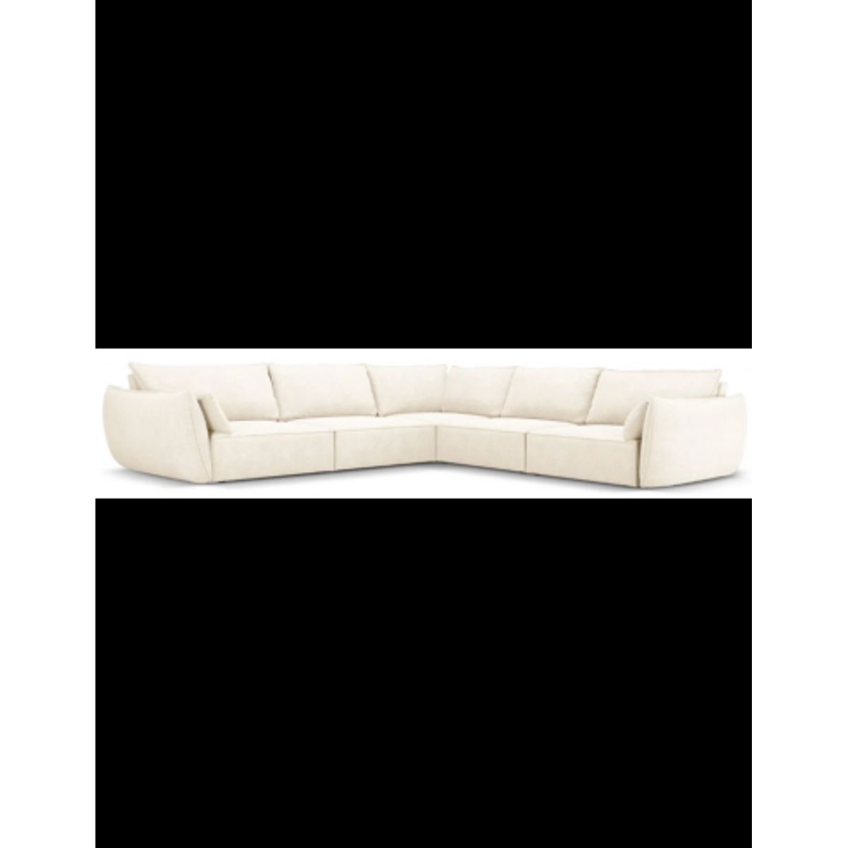 Kaelle hjørnesofa i chenille B286 x D286 cm - Lys beige