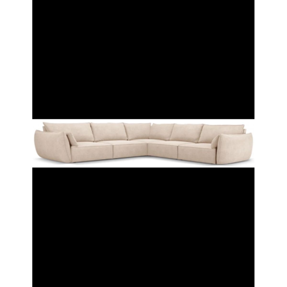 Kaelle hjørnesofa i chenille B286 x D286 cm - Beige