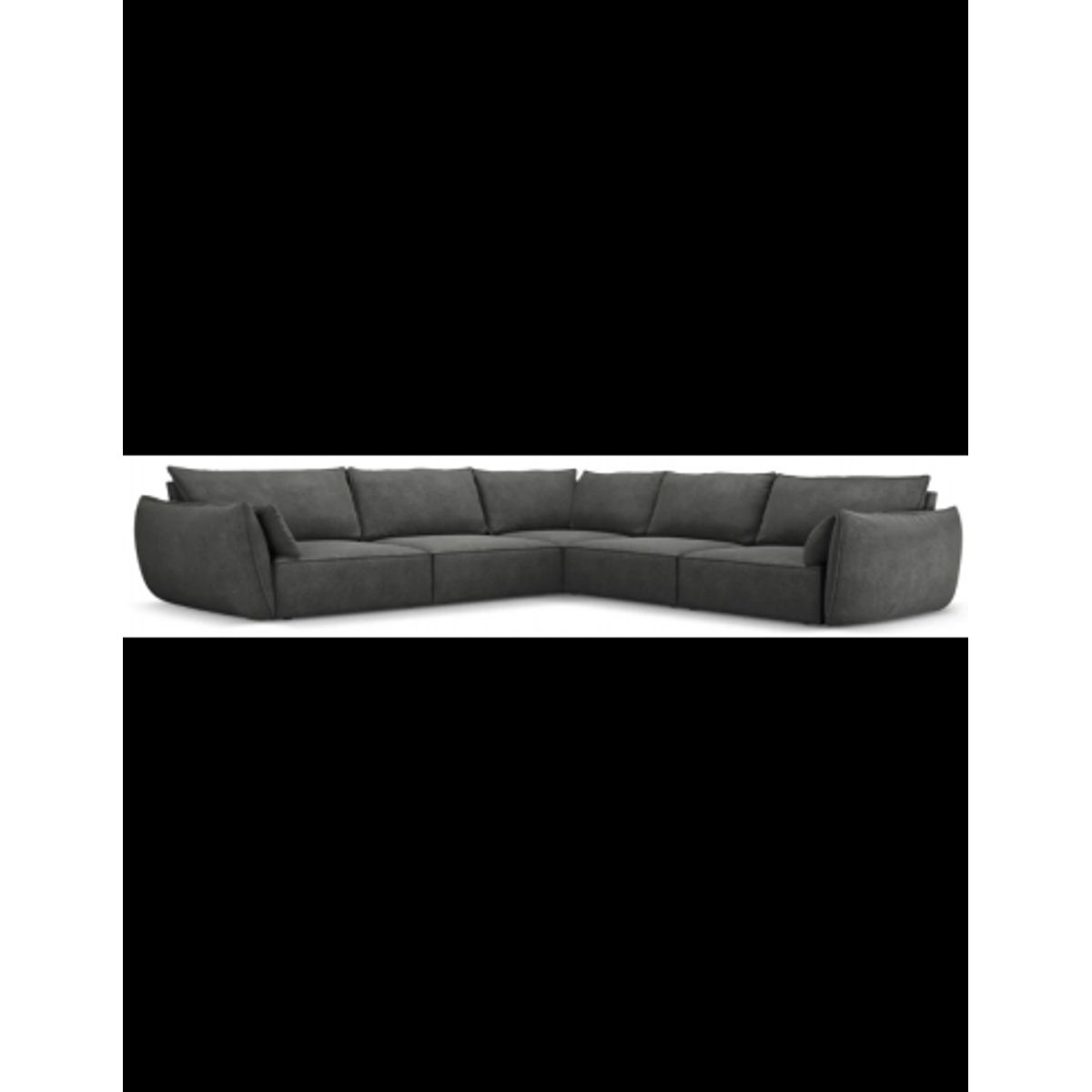 Kaelle hjørnesofa i chenille B286 x D286 cm - Mørkegrå