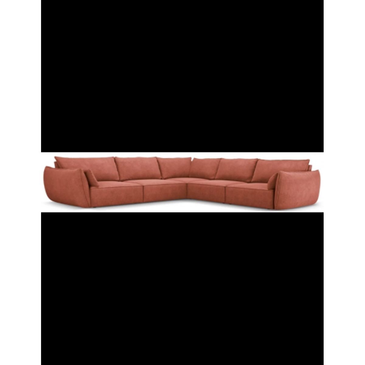 Kaelle hjørnesofa i chenille B286 x D286 cm - Terracotta