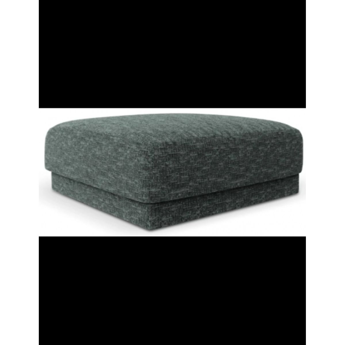 Miley puf til sofa i chenille B85 x D85 cm - Petrolium