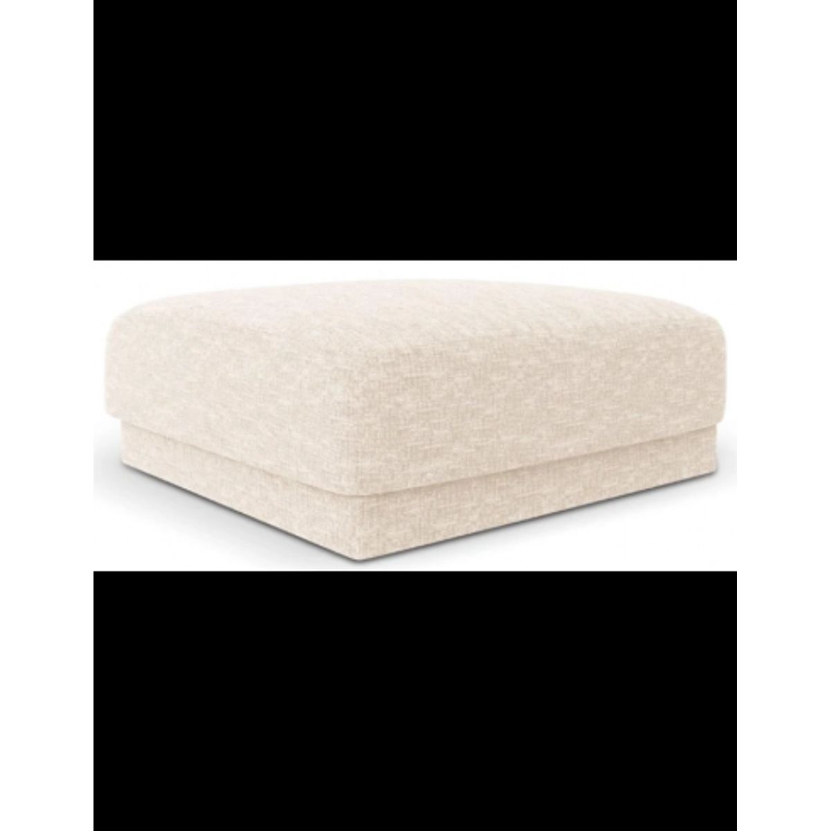 Miley puf til sofa i chenille B85 x D85 cm - Lys beige