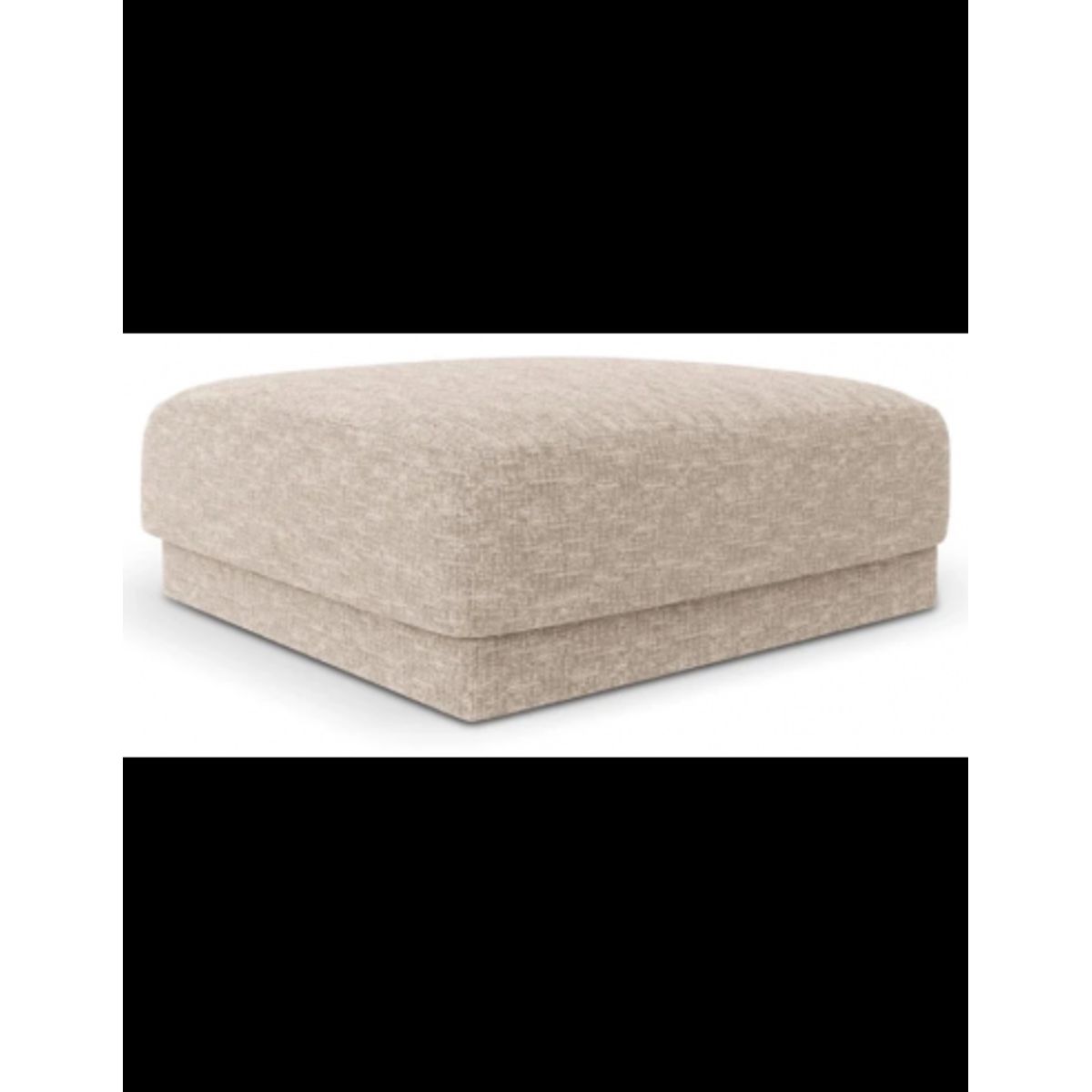 Miley puf til sofa i chenille B85 x D85 cm - Beige