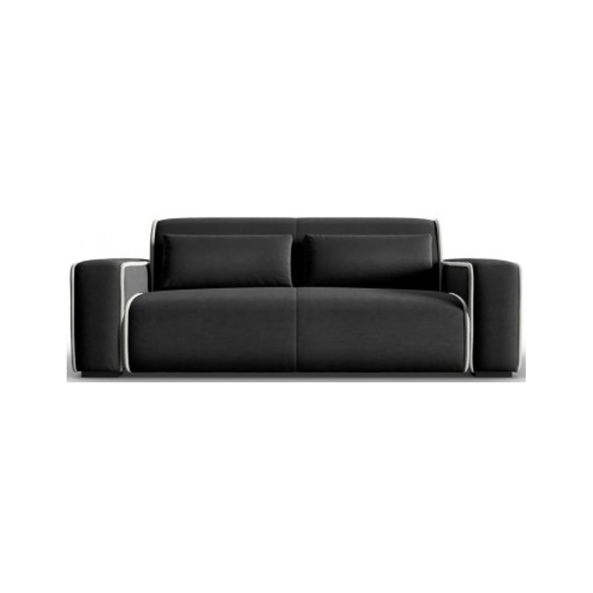 Lina 3-personers sofa i velour B192 cm - Antracit/Grå