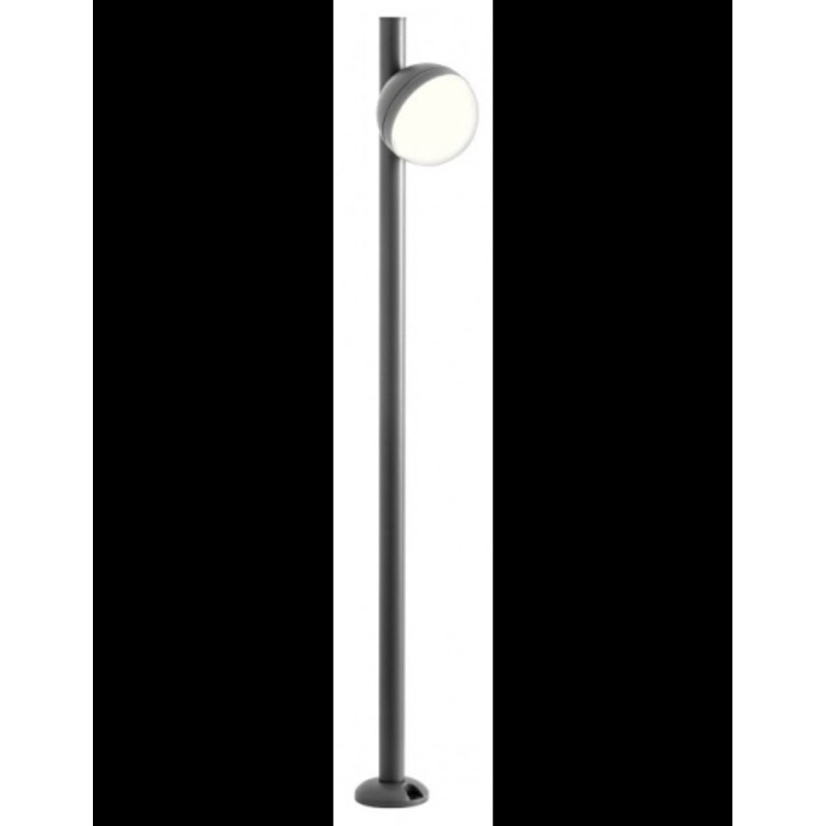 MAGNUS Bedlampe i aluminium og polycarbonat H103 cm 12W SMD LED - Mat mørkegrå